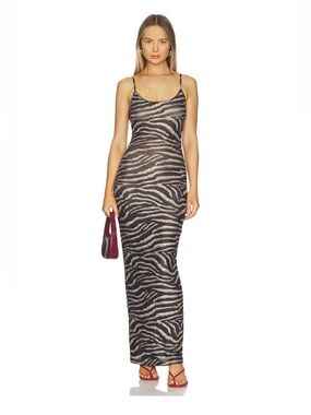 NWT superdown Jobelle Maxi Dress in Zebra